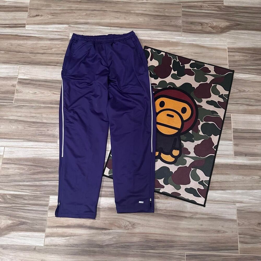 Vintage Y2K Nike Team Purple And White Striped Track Sweatpants